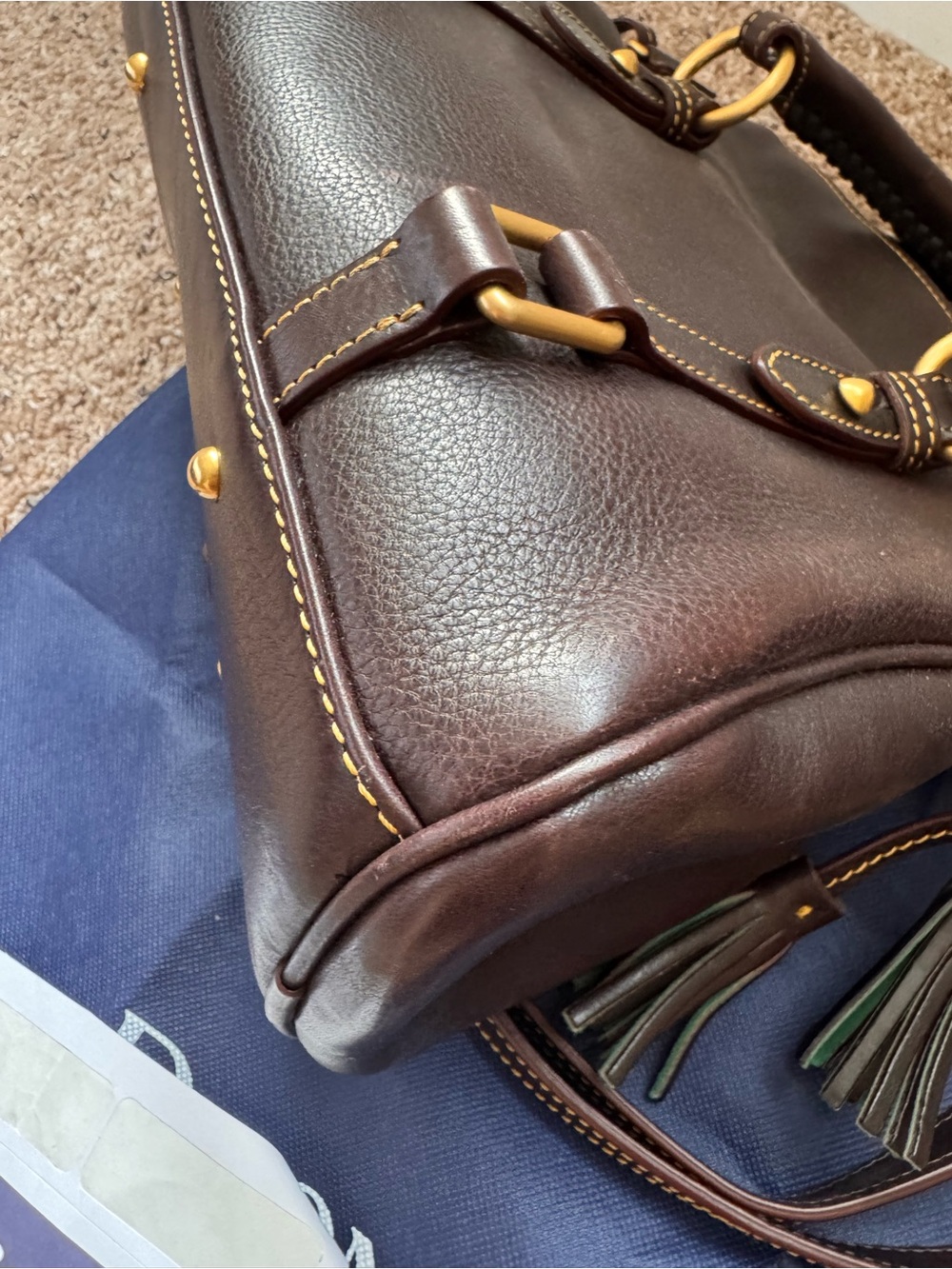 Dooney and Bourke Florentine satchel in Brown Tmoro - Picture 8 of 10